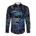 Tuna Eel New Zealand Matariki Long Sleeve Button Shirt He Piko He Taniwha Maori Pattern