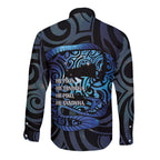 Tuna Eel New Zealand Matariki Long Sleeve Button Shirt He Piko He Taniwha Maori Pattern