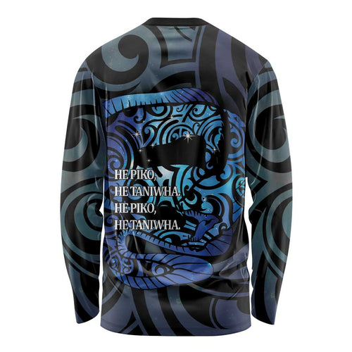 Tuna Eel New Zealand Matariki Long Sleeve Shirt He Piko He Taniwha Maori Pattern