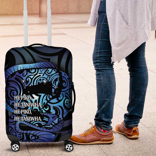 Tuna Eel New Zealand Matariki Luggage Cover He Piko He Taniwha Maori Pattern