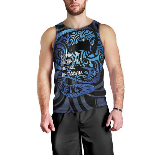 Tuna Eel New Zealand Matariki Men Tank Top He Piko He Taniwha Maori Pattern