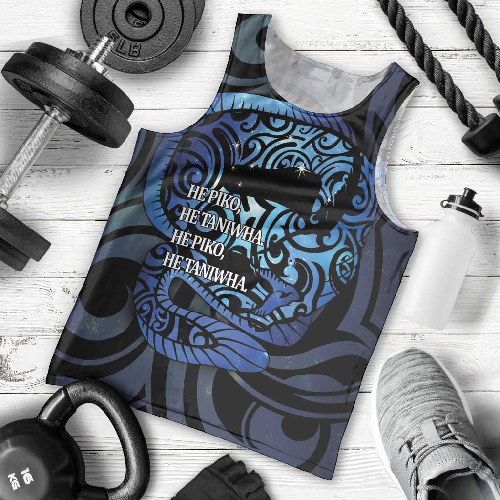 Tuna Eel New Zealand Matariki Men Tank Top He Piko He Taniwha Maori Pattern