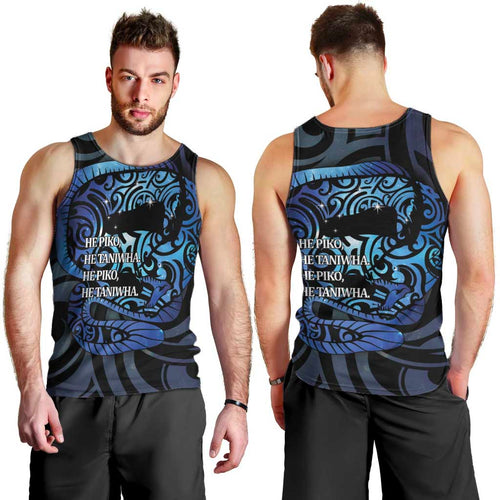 Tuna Eel New Zealand Matariki Men Tank Top He Piko He Taniwha Maori Pattern