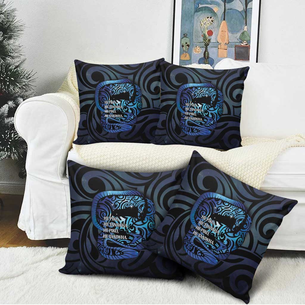 Tuna Eel New Zealand Matariki Pillow Cover He Piko He Taniwha Maori Pattern