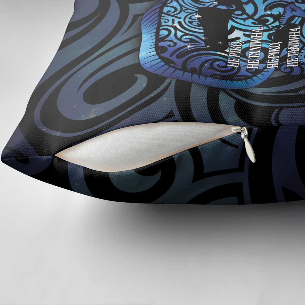 Tuna Eel New Zealand Matariki Pillow Cover He Piko He Taniwha Maori Pattern