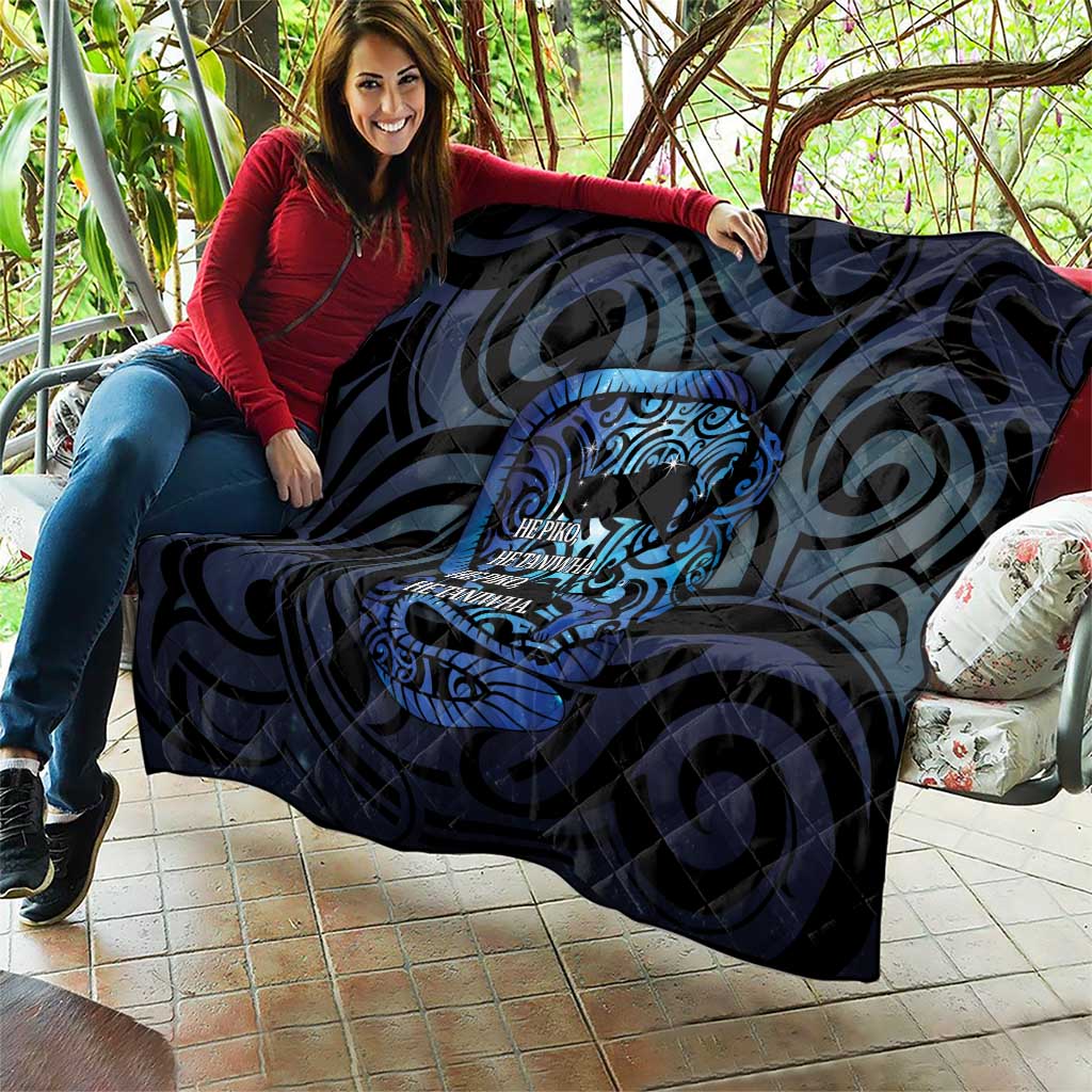 Tuna Eel New Zealand Matariki Quilt He Piko He Taniwha Maori Pattern