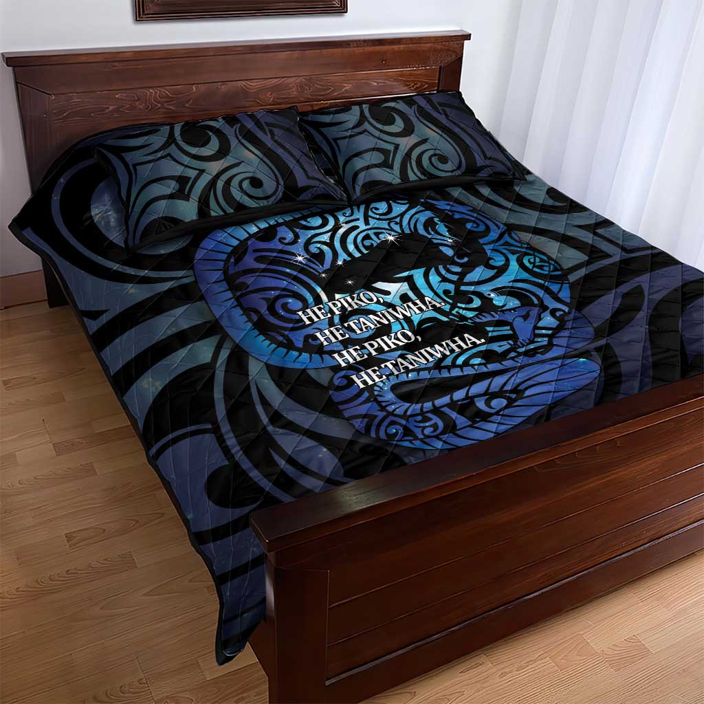 Tuna Eel New Zealand Matariki Quilt Bed Set He Piko He Taniwha Maori Pattern