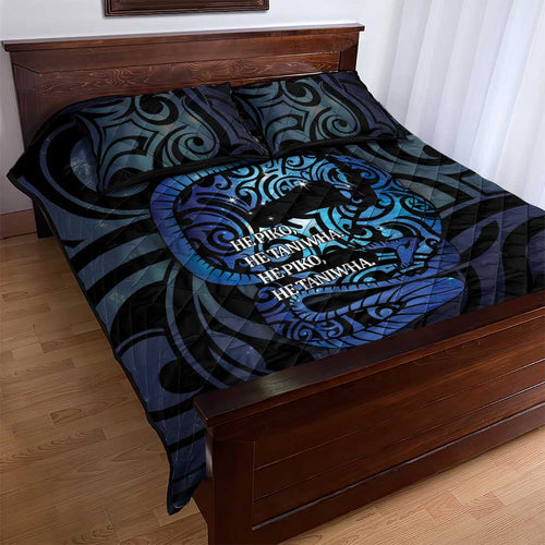 Tuna Eel New Zealand Matariki Quilt Bed Set He Piko He Taniwha Maori Pattern