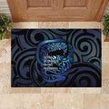 Tuna Eel New Zealand Matariki Rubber Doormat He Piko He Taniwha Maori Pattern