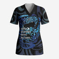 Tuna Eel New Zealand Matariki Scrub Top He Piko He Taniwha Maori Pattern