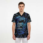 Tuna Eel New Zealand Matariki Scrub Top He Piko He Taniwha Maori Pattern