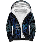 Tuna Eel New Zealand Matariki Sherpa Hoodie He Piko He Taniwha Maori Pattern