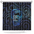 Tuna Eel New Zealand Matariki Shower Curtain He Piko He Taniwha Maori Pattern