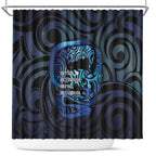 Tuna Eel New Zealand Matariki Shower Curtain He Piko He Taniwha Maori Pattern