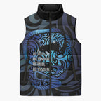 Tuna Eel New Zealand Matariki Sleeveless Puffer Jacket He Piko He Taniwha Maori Pattern