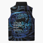 Tuna Eel New Zealand Matariki Sleeveless Puffer Jacket He Piko He Taniwha Maori Pattern