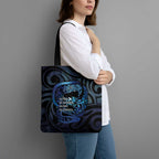 Tuna Eel New Zealand Matariki Tote Bag He Piko He Taniwha Maori Pattern