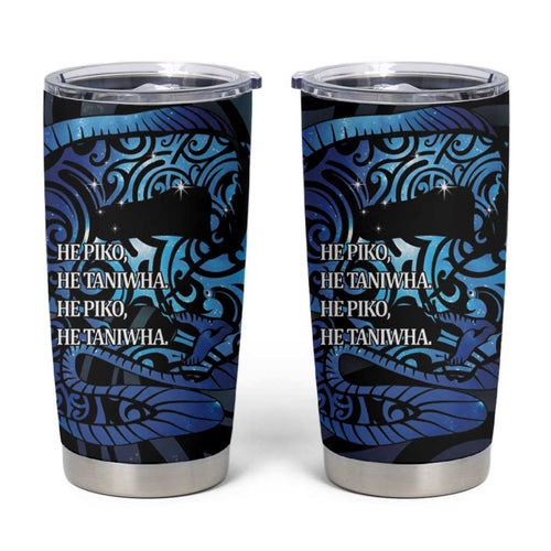 Tuna Eel New Zealand Matariki Tumbler Cup He Piko He Taniwha Maori Pattern