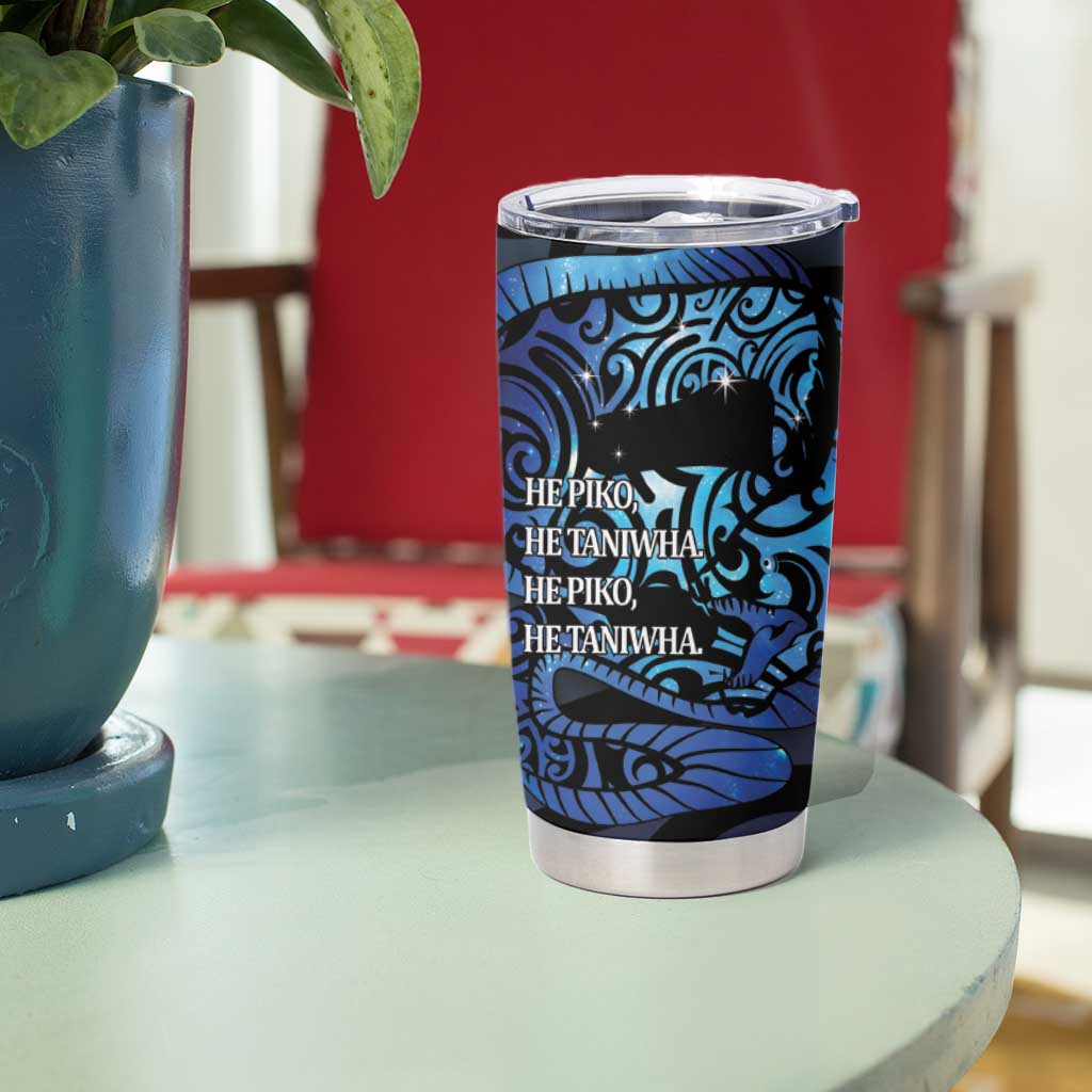 Tuna Eel New Zealand Matariki Tumbler Cup He Piko He Taniwha Maori Pattern