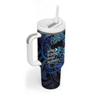 Tuna Eel New Zealand Matariki Tumbler With Handle He Piko He Taniwha Maori Pattern