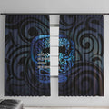 Tuna Eel New Zealand Matariki Window Curtain He Piko He Taniwha Maori Pattern