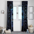 Tuna Eel New Zealand Matariki Window Curtain He Piko He Taniwha Maori Pattern