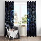 Tuna Eel New Zealand Matariki Window Curtain He Piko He Taniwha Maori Pattern