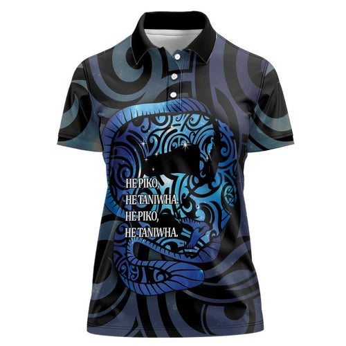 Tuna Eel New Zealand Matariki Women Polo Shirt He Piko He Taniwha Maori Pattern