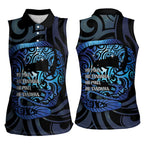 Tuna Eel New Zealand Matariki Women Sleeveless Polo Shirt He Piko He Taniwha Maori Pattern