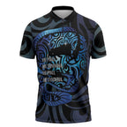Tuna Eel New Zealand Matariki Zipper Polo Shirt He Piko He Taniwha Maori Pattern