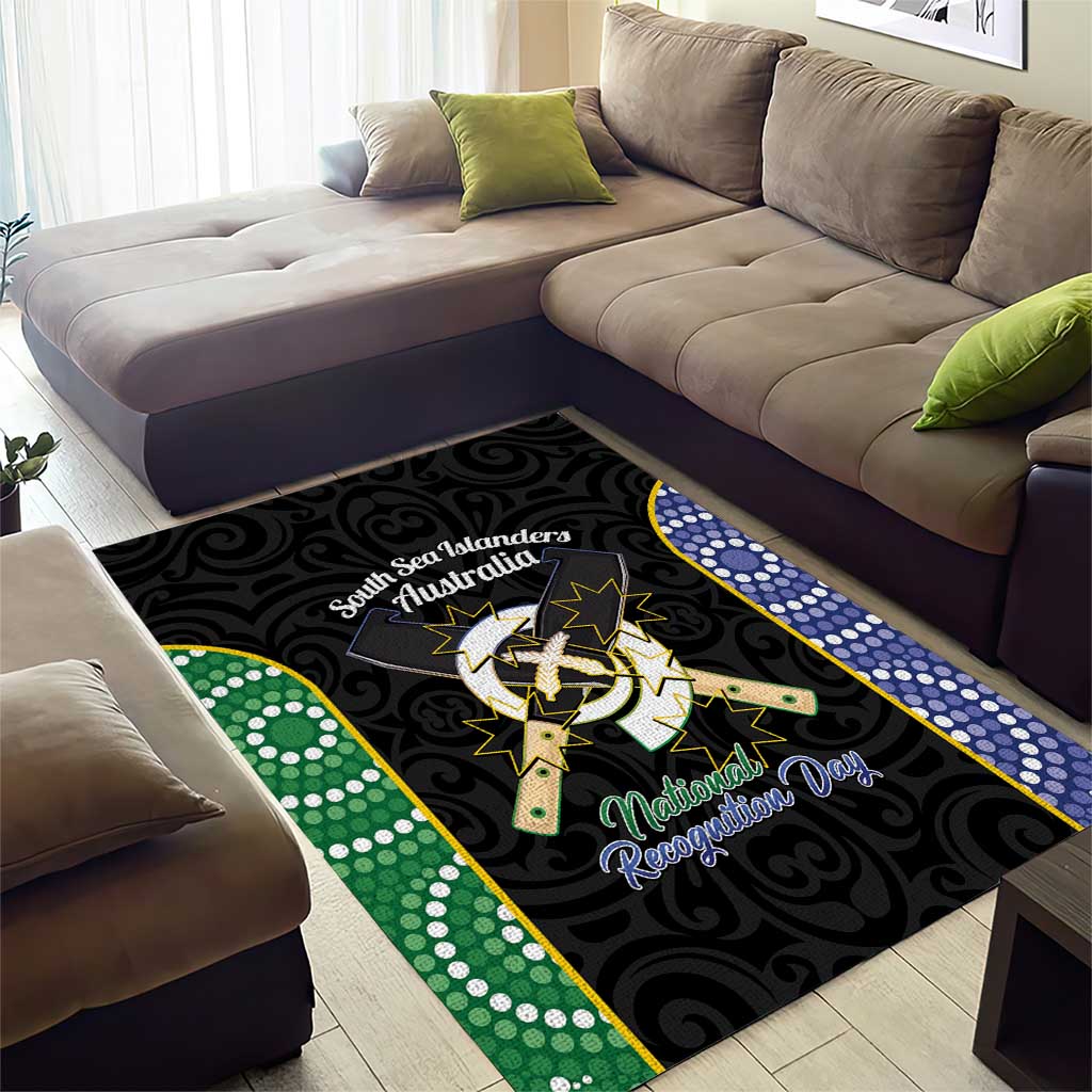 Personalised South Sea Islanders National Recognition Day Area Rug Australia Aboriginal Vanuatu Pig Tusk