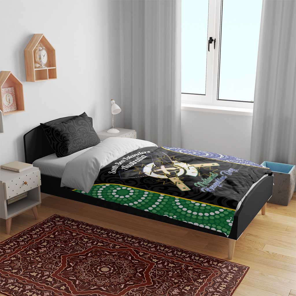 Personalised South Sea Islanders National Recognition Day Bedding Set Australia Aboriginal Vanuatu Pig Tusk