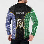 Personalised South Sea Islanders National Recognition Day Button Sweatshirt Australia Aboriginal Vanuatu Pig Tusk