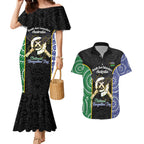 Personalised South Sea Islanders National Recognition Day Couples Matching Mermaid Dress and Hawaiian Shirt Australia Aboriginal Vanuatu Pig Tusk