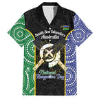 Personalised South Sea Islanders National Recognition Day Family Matching Off The Shoulder Long Sleeve Dress and Hawaiian Shirt Australia Aboriginal Vanuatu Pig Tusk