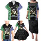 Personalised South Sea Islanders National Recognition Day Family Matching Puletasi and Hawaiian Shirt Australia Aboriginal Vanuatu Pig Tusk