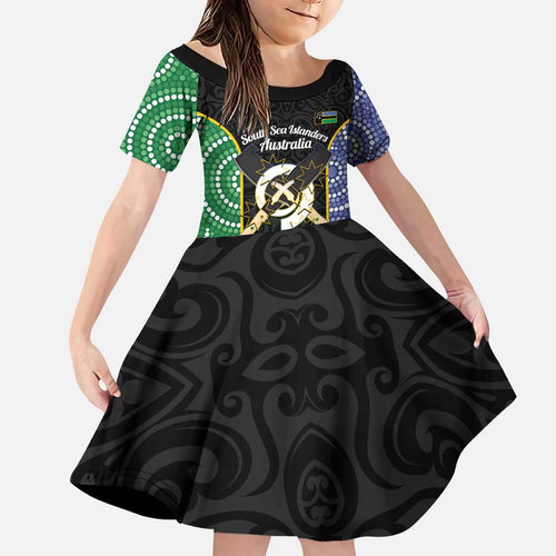 Personalised South Sea Islanders National Recognition Day Family Matching Puletasi and Hawaiian Shirt Australia Aboriginal Vanuatu Pig Tusk