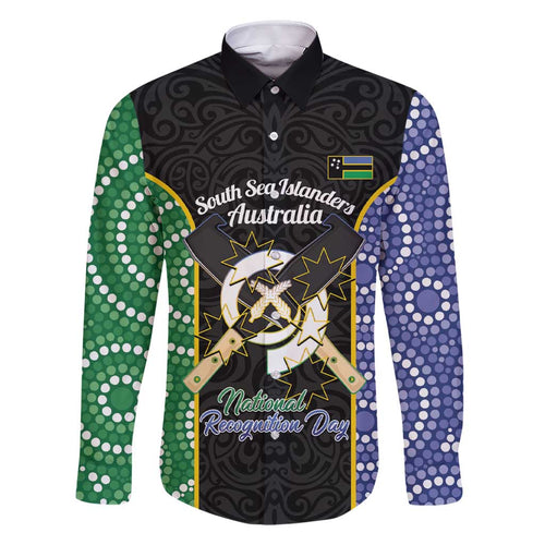 Personalised South Sea Islanders National Recognition Day Family Matching Short Sleeve Bodycon Dress and Hawaiian Shirt Australia Aboriginal Vanuatu Pig Tusk