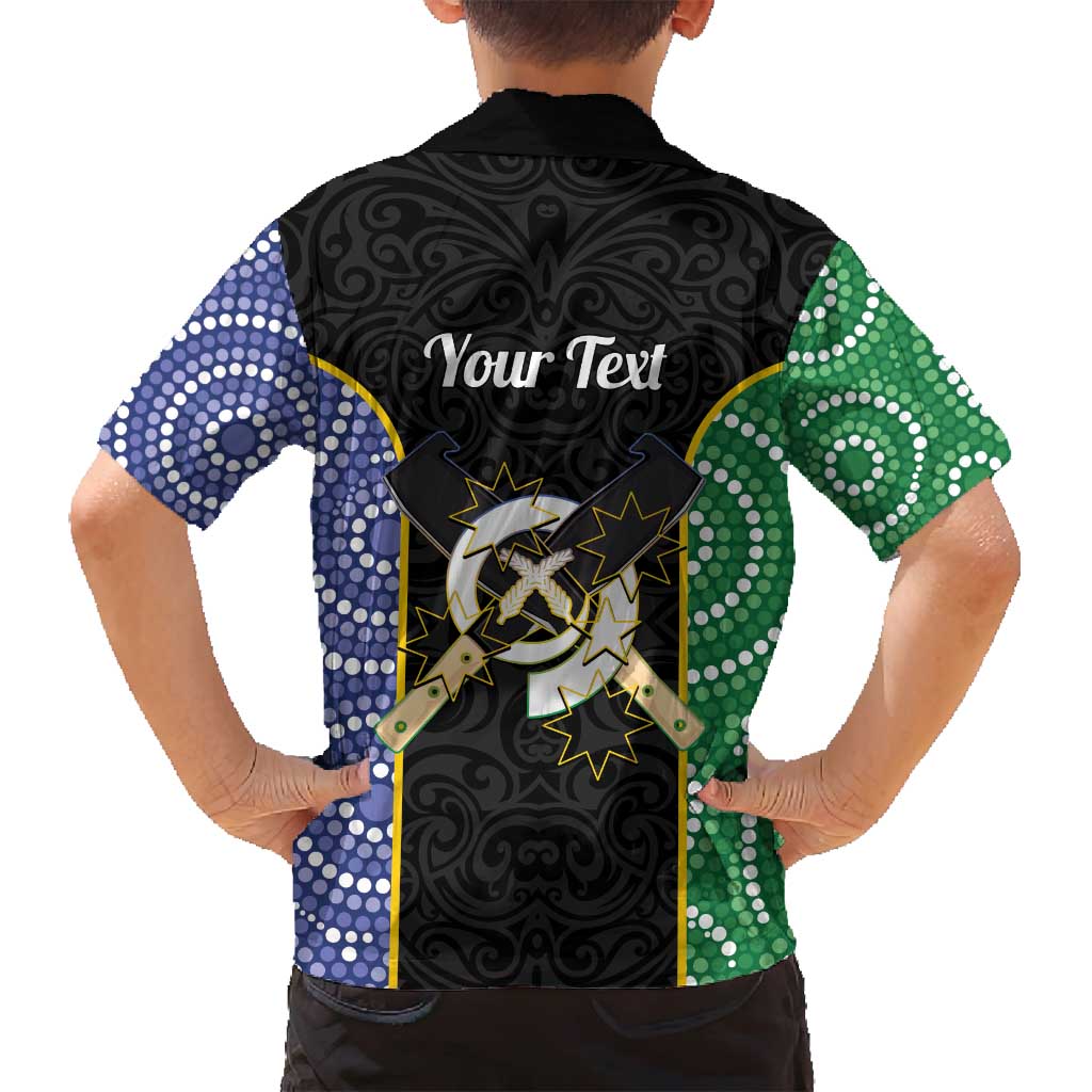 Personalised South Sea Islanders National Recognition Day Family Matching Summer Maxi Dress and Hawaiian Shirt Australia Aboriginal Vanuatu Pig Tusk