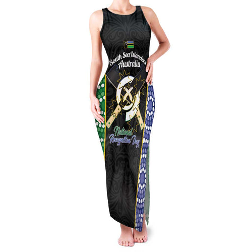 Personalised South Sea Islanders National Recognition Day Family Matching Tank Maxi Dress and Hawaiian Shirt Australia Aboriginal Vanuatu Pig Tusk