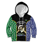 Personalised South Sea Islanders National Recognition Day Kid Hoodie Australia Aboriginal Vanuatu Pig Tusk