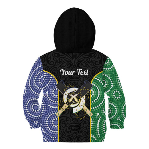Personalised South Sea Islanders National Recognition Day Kid Hoodie Australia Aboriginal Vanuatu Pig Tusk