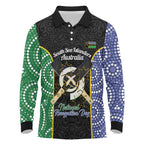 Personalised South Sea Islanders National Recognition Day Long Sleeve Polo Shirt Australia Aboriginal Vanuatu Pig Tusk