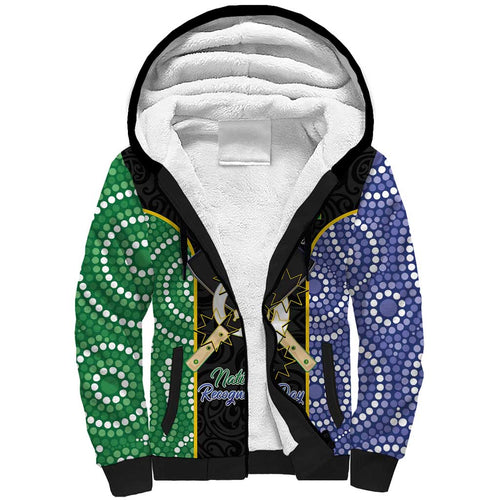 Personalised South Sea Islanders National Recognition Day Sherpa Hoodie Australia Aboriginal Vanuatu Pig Tusk