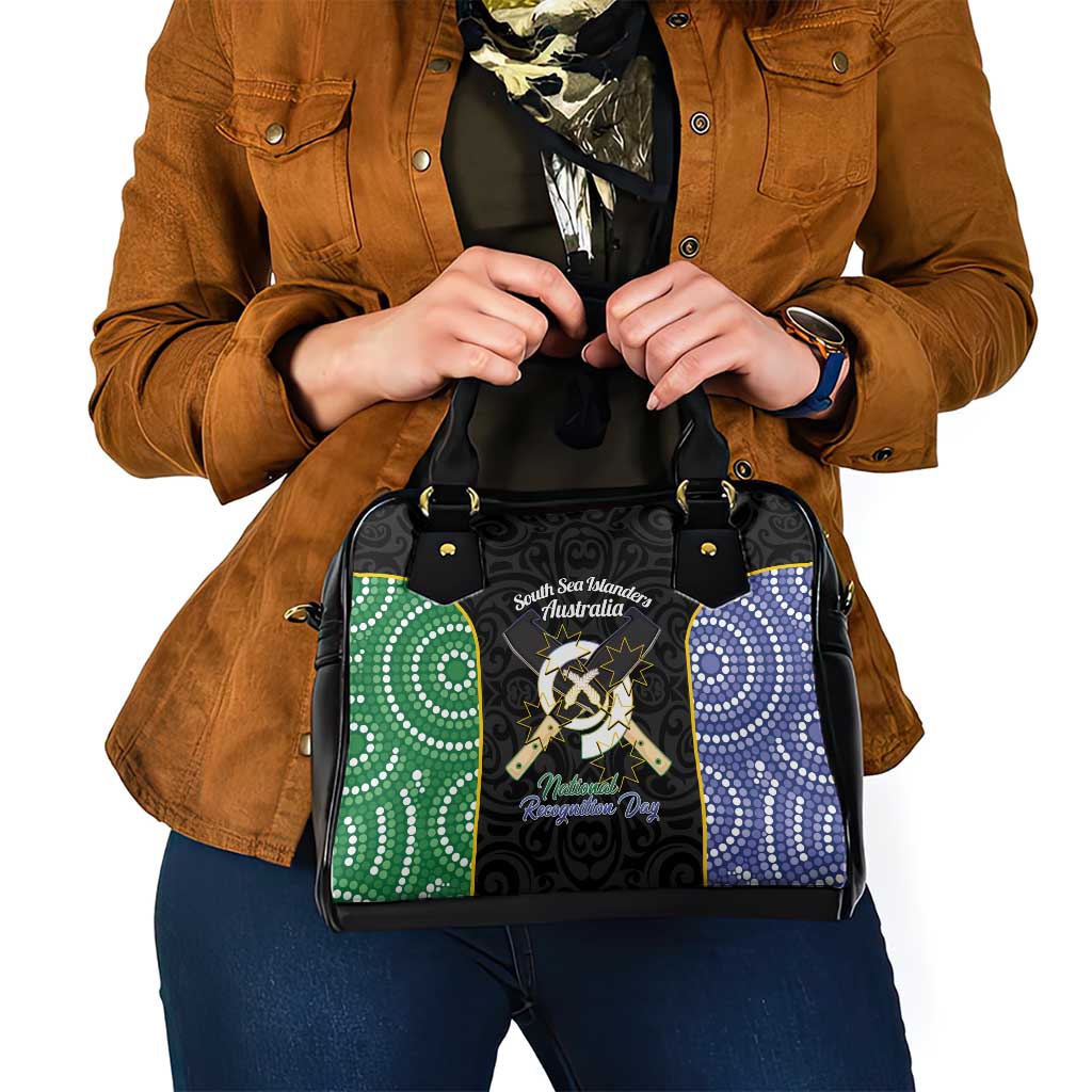 Personalised South Sea Islanders National Recognition Day Shoulder Handbag Australia Aboriginal Vanuatu Pig Tusk
