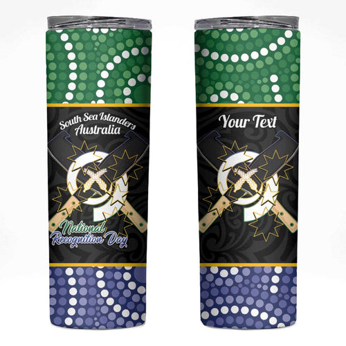 Personalised South Sea Islanders National Recognition Day Skinny Tumbler Australia Aboriginal Vanuatu Pig Tusk