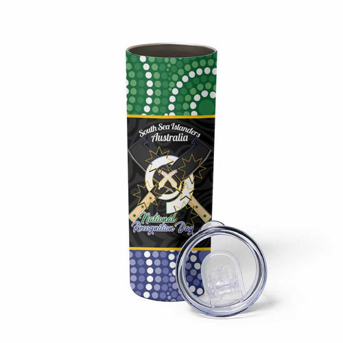 Personalised South Sea Islanders National Recognition Day Skinny Tumbler Australia Aboriginal Vanuatu Pig Tusk