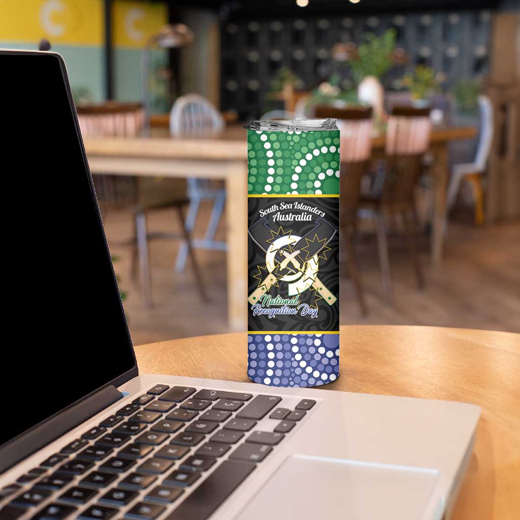 Personalised South Sea Islanders National Recognition Day Skinny Tumbler Australia Aboriginal Vanuatu Pig Tusk