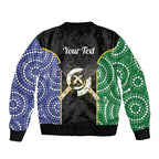Personalised South Sea Islanders National Recognition Day Sleeve Zip Bomber Jacket Australia Aboriginal Vanuatu Pig Tusk
