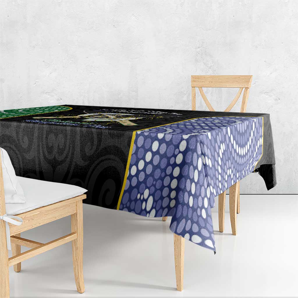 Personalised South Sea Islanders National Recognition Day Tablecloth Australia Aboriginal Vanuatu Pig Tusk